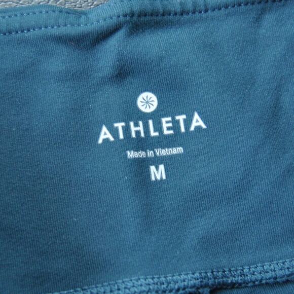Athleta Medium Teal Textured Leggings with Pockets - Picture 4 of 7